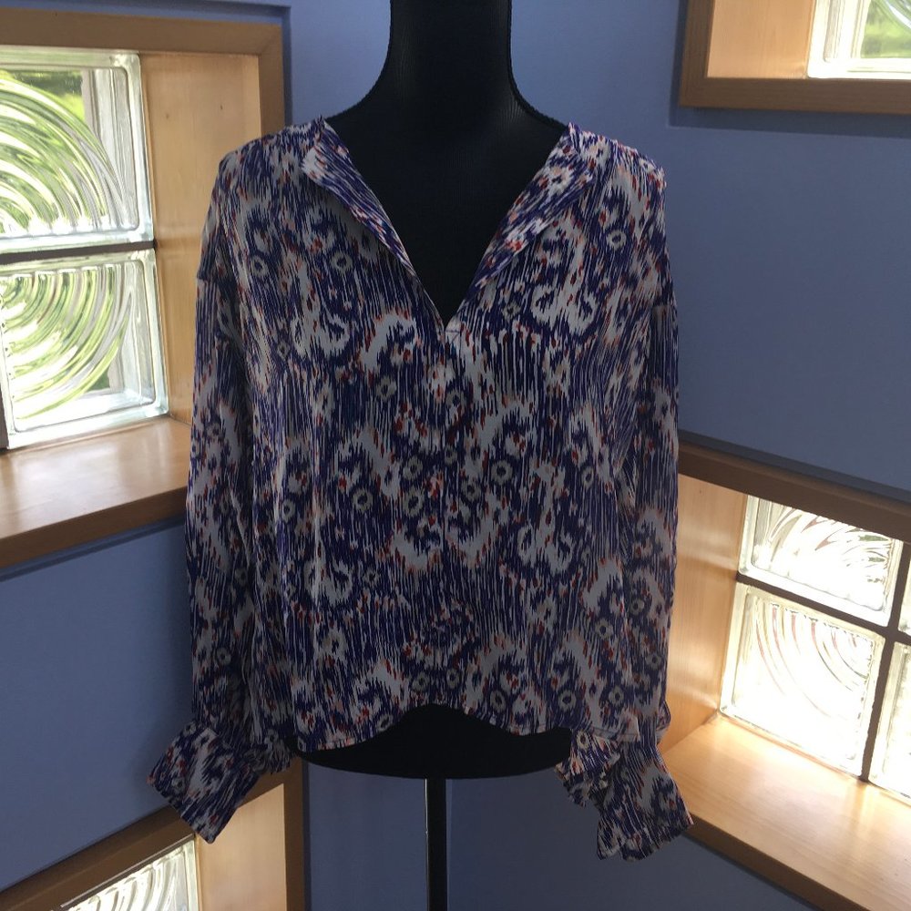 Isabel Marant Etoile Silk Ikat Blouse Size 4